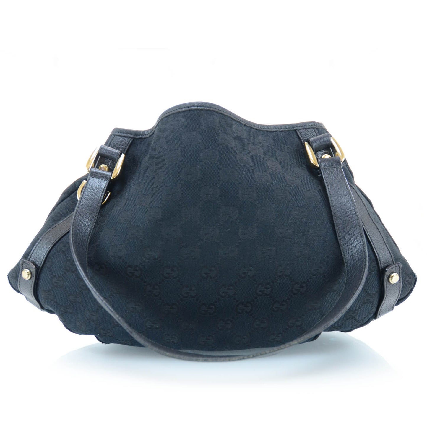 Monogram Medium Abbey Shoulder Bag Black