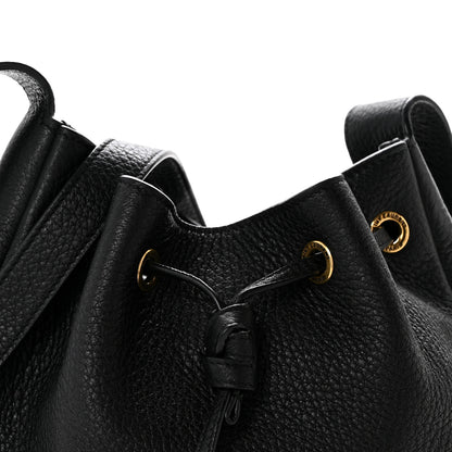 Saint Laurent Grained Calfskin Paris VII Mini Flat Hobo Black Black 8 of 12