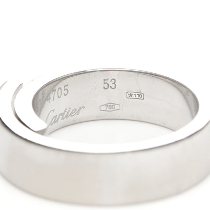 Cartier 18K White Gold Diamond Anniversary Band Ring 53 6.25 5 of 7
