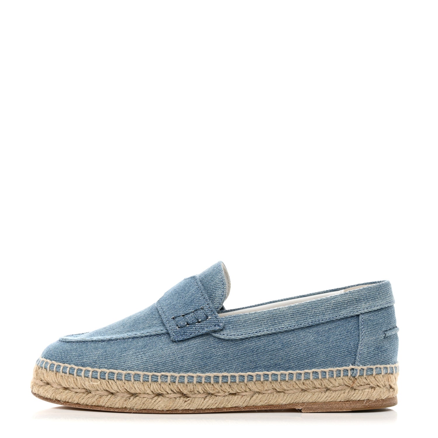 Hermes Denim Canvas Womens Trip Espadrilles 35 Bleu Clair 1 of 8