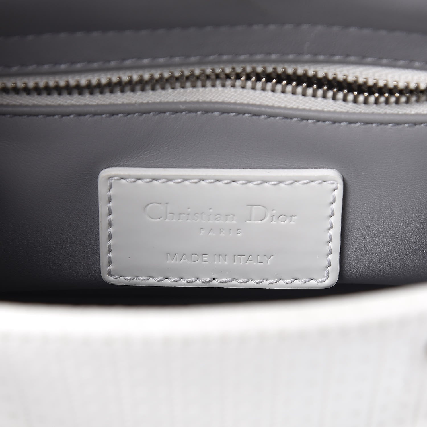 Christian Dior Patent Micro-Cannage Mini Lady Dior White 6 of 12