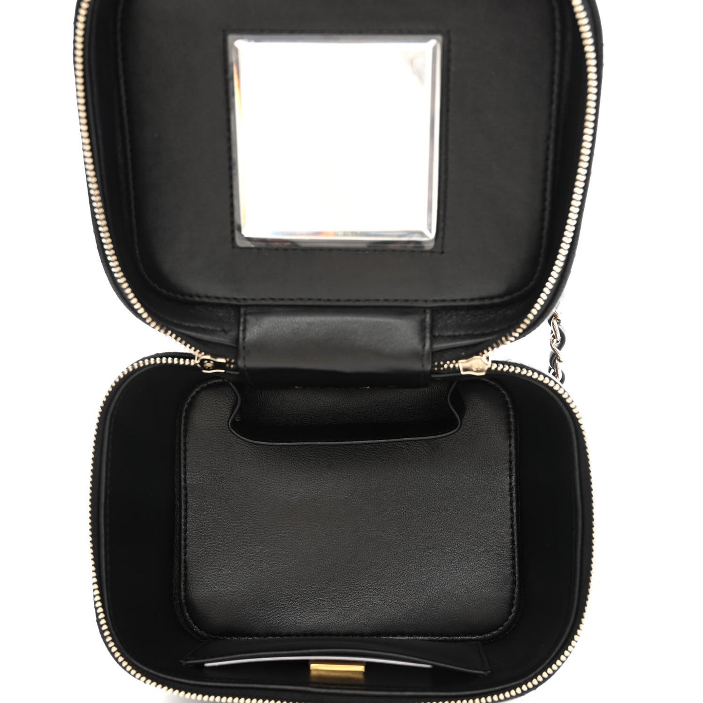 Caviar Quilted Small CC Vanity Case Black