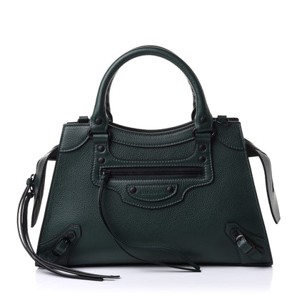 Balenciaga Grained Calfskin Neo Classic Matte Black Hardware S City Forest Green 1 of 10