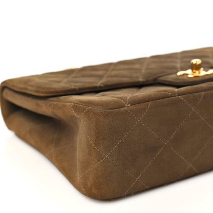 Chanel Suede Quilted Medium Single Flap Brown 8 of 9