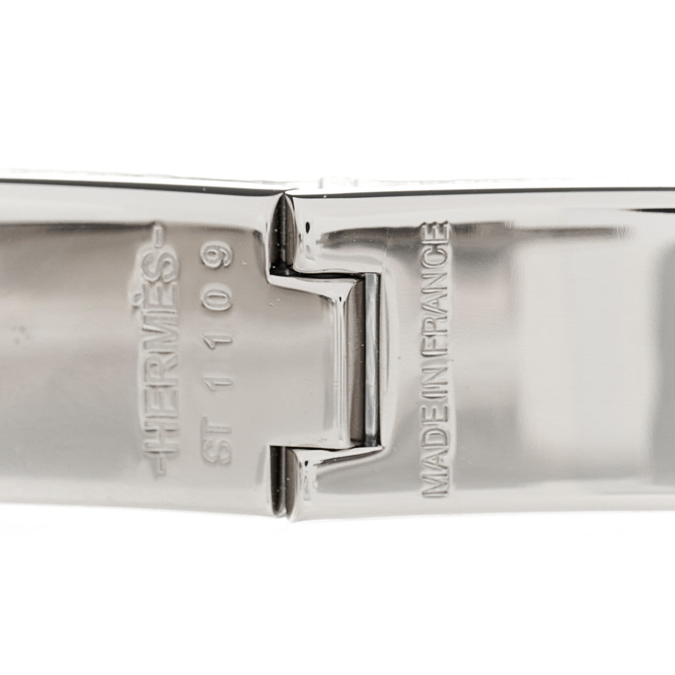 Enamel Narrow Clic Clac H Bracelet PM White