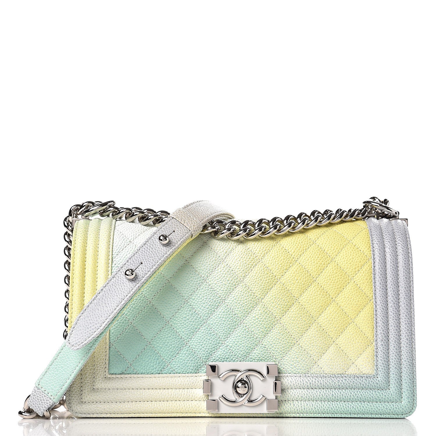 Chanel Caviar Quilted Medium Rainbow Boy Flap Multicolor 1 of 8