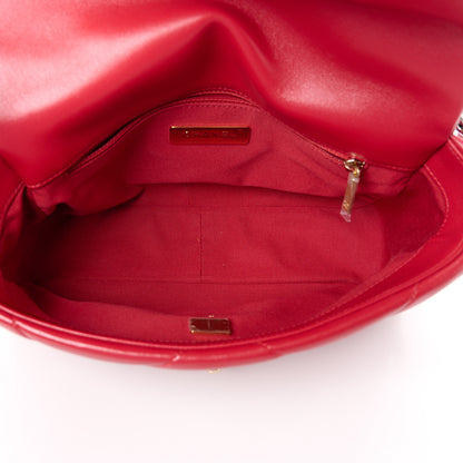 Chanel Goatskin Quilted Medium Chanel 19 Flap Red 5 of 11