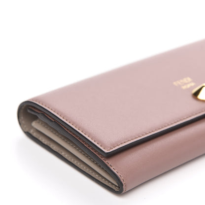 Fendi Vitello Liberty Vitello Century Bi-Color By The Way Continental Wallet English Rose Tortora 8 of 9