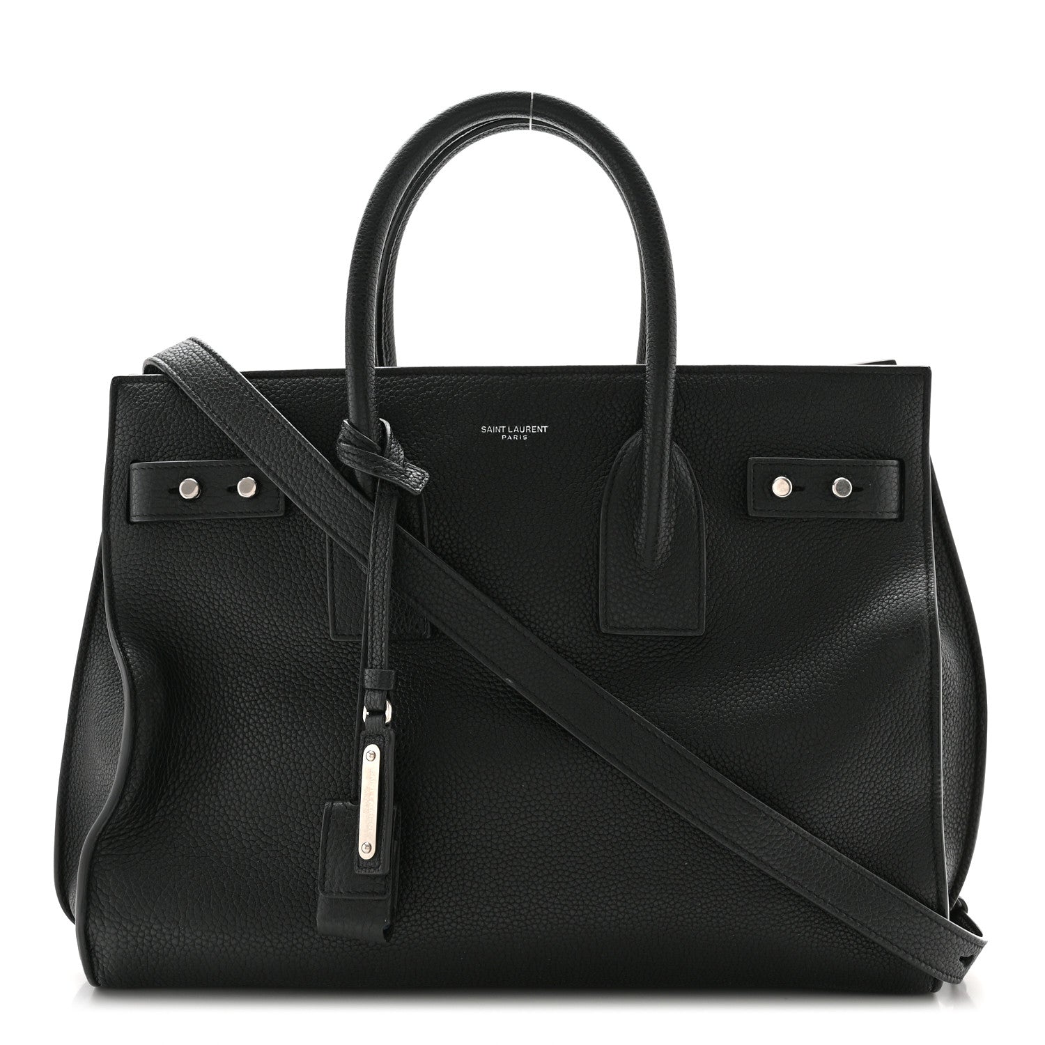 Saint Laurent Grained Calfskin Small Supple Sac De Jour Black 1 of 11