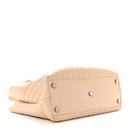 Saint Laurent Calfskin Y Quilted Monogram Large Loulou Shopper Nude Powder 4 of 10