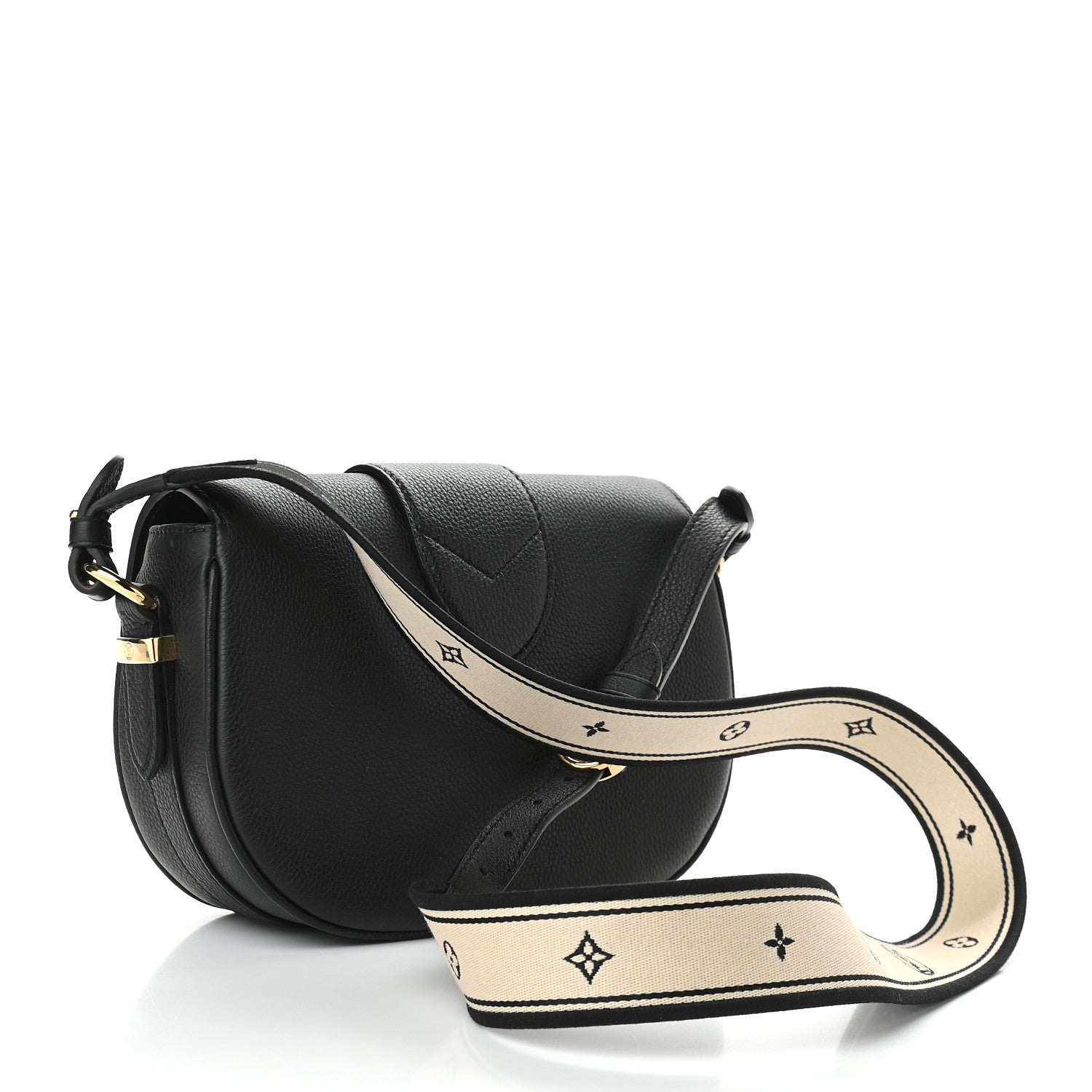 Louis Vuitton Grained Calfskin LV Pont 9 Soft PM Black 2 of 9
