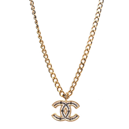 Chanel Crystal CC Necklace Gold 1 of 3