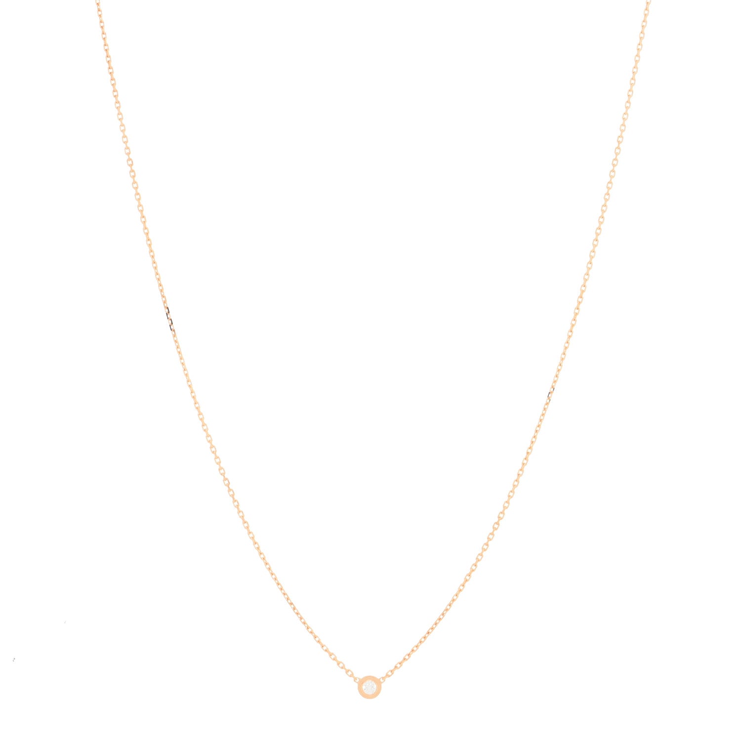 Cartier 18K Pink Gold Diamond XS D'Amour Pendant Necklace 1 of 4