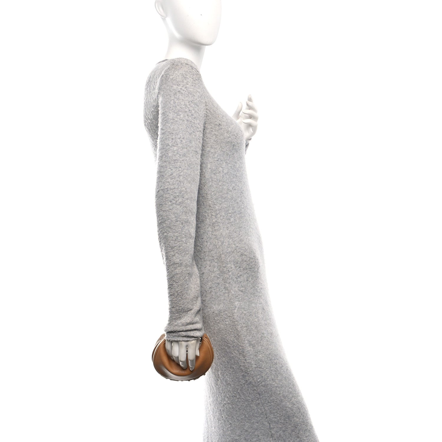 Fendi Vitello Grace Nano Fendigraphy Hobo Charm Miele Scuro 2 of 10