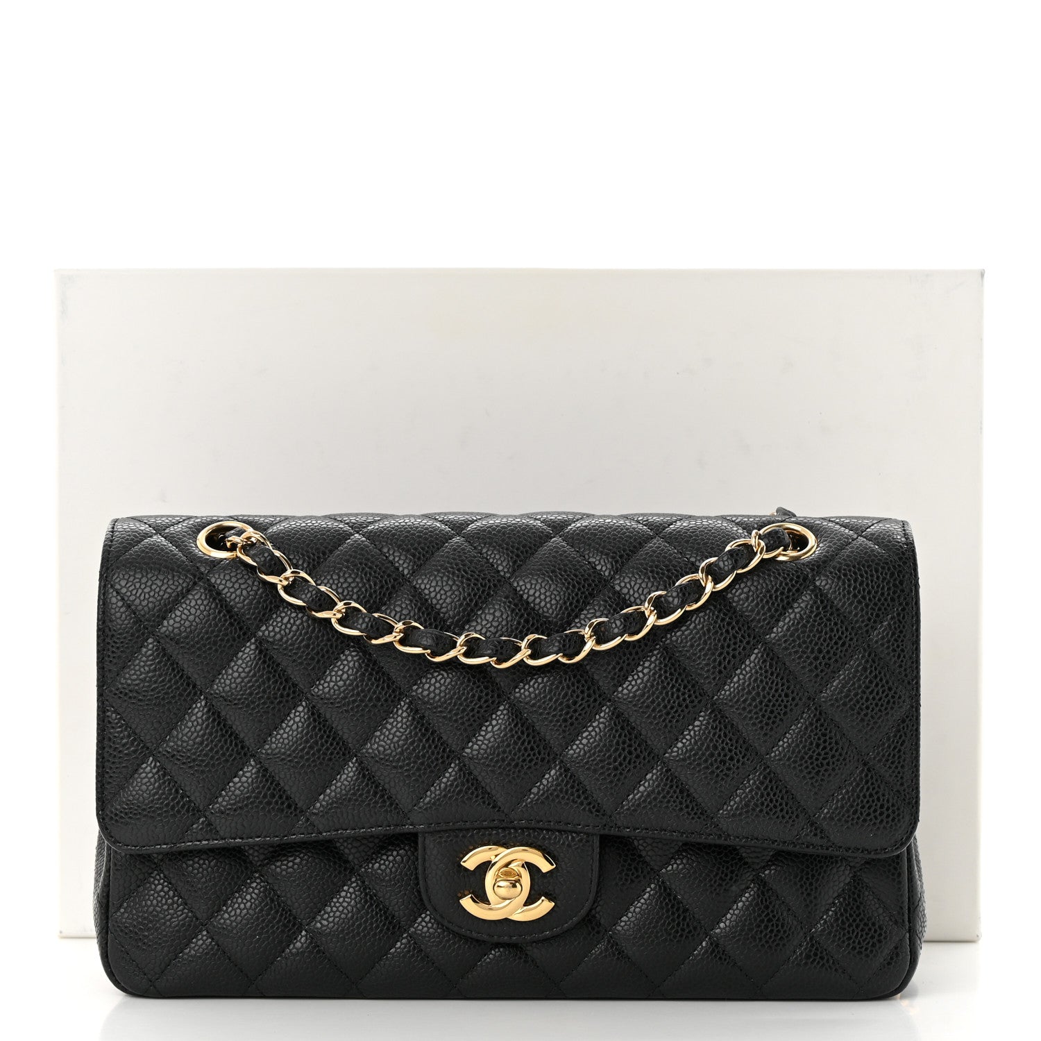 Chanel Caviar Quilted Medium Double Flap Black 12 of 12