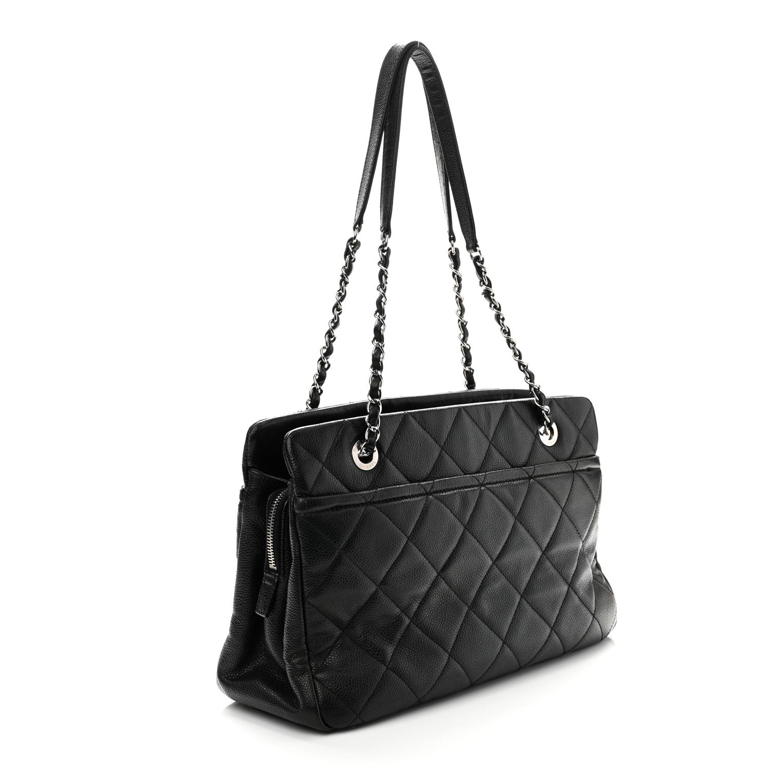 Chanel Caviar Quilted CC Timeless Soft Tote Black 3 of 10