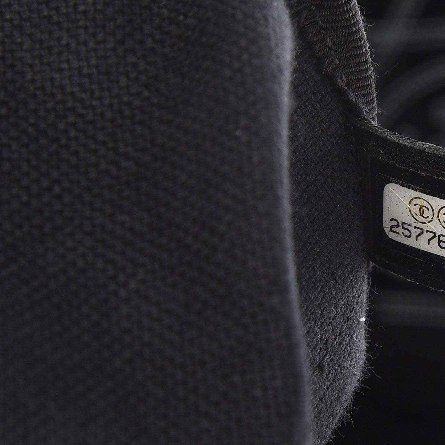 Coated Canvas Camellia Large Shopping Tote Black Beige