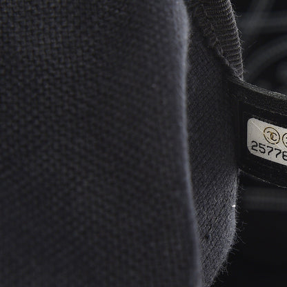 Chanel Coated Canvas Camellia Large Shopping Tote Black Beige 8 of 11