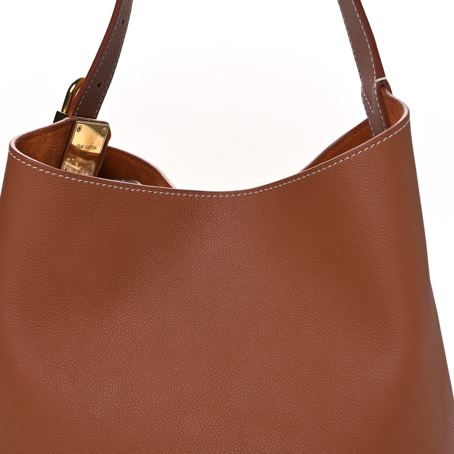 Louis Vuitton Grained Calfskin Low Key Hobo MM Cognac 7 of 10