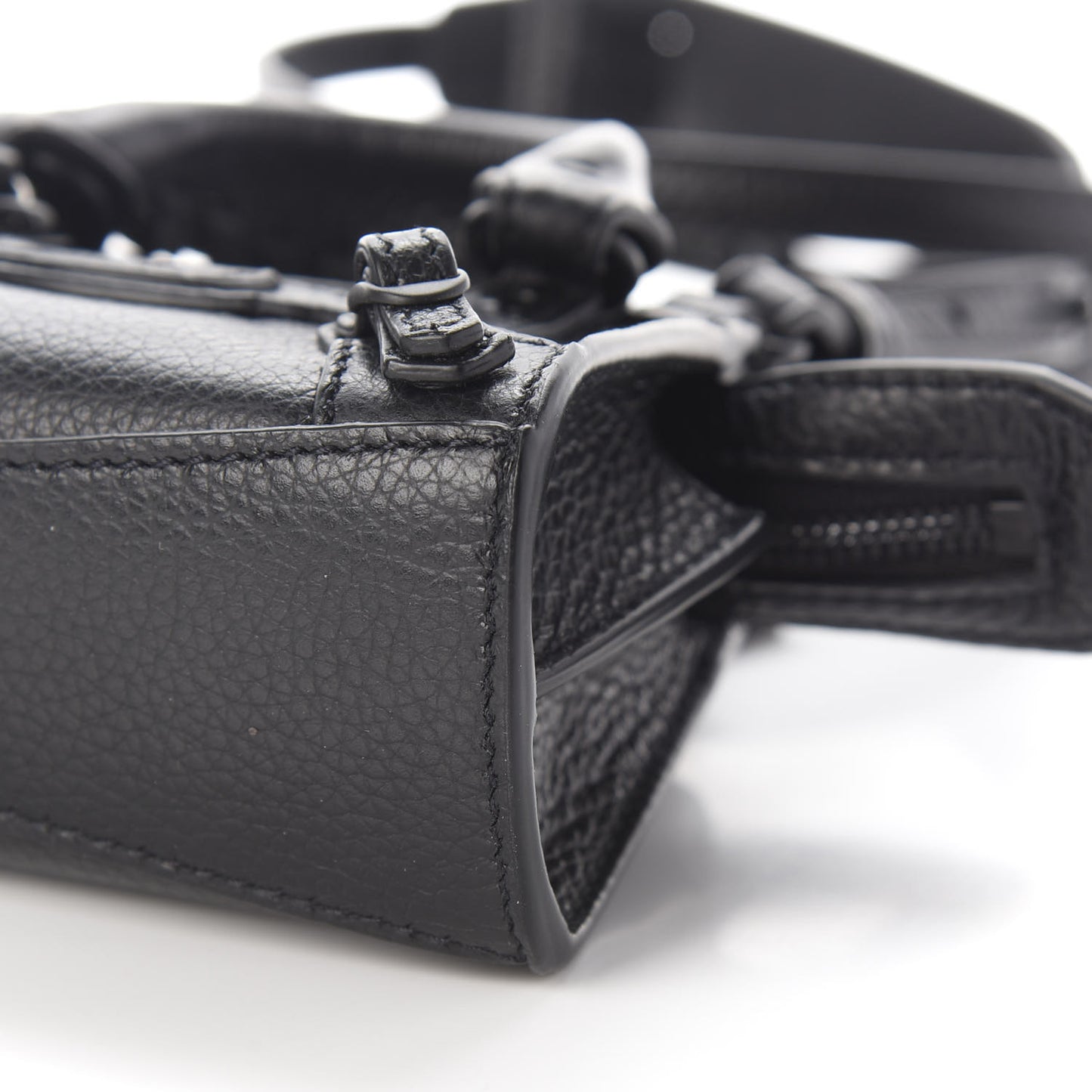 Grained Calfskin Neo Classic Black Hardware Super Nano City Crossbody Black