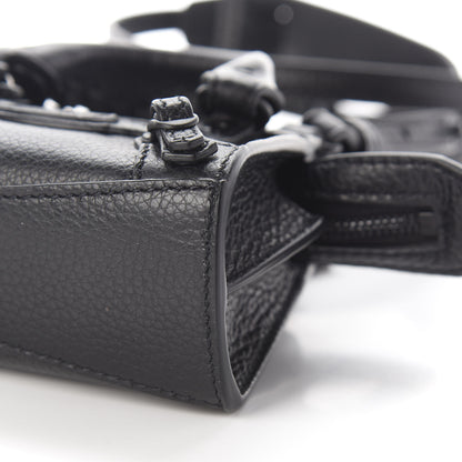 Balenciaga Grained Calfskin Neo Classic Black Hardware Super Nano City Crossbody Black 8 of 8