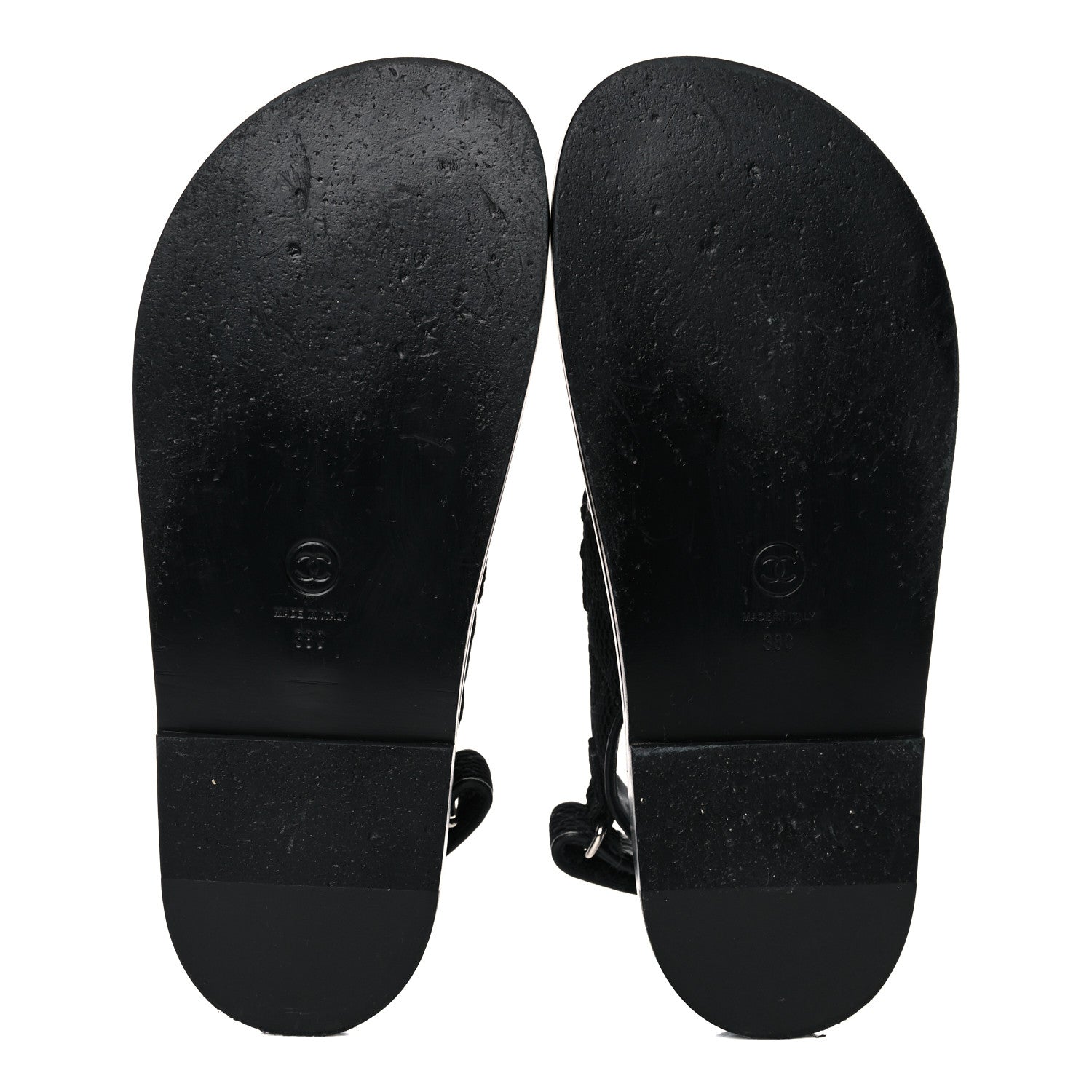 Chanel Fabric Velcro Dad Sandals 38 Black 5 of 13