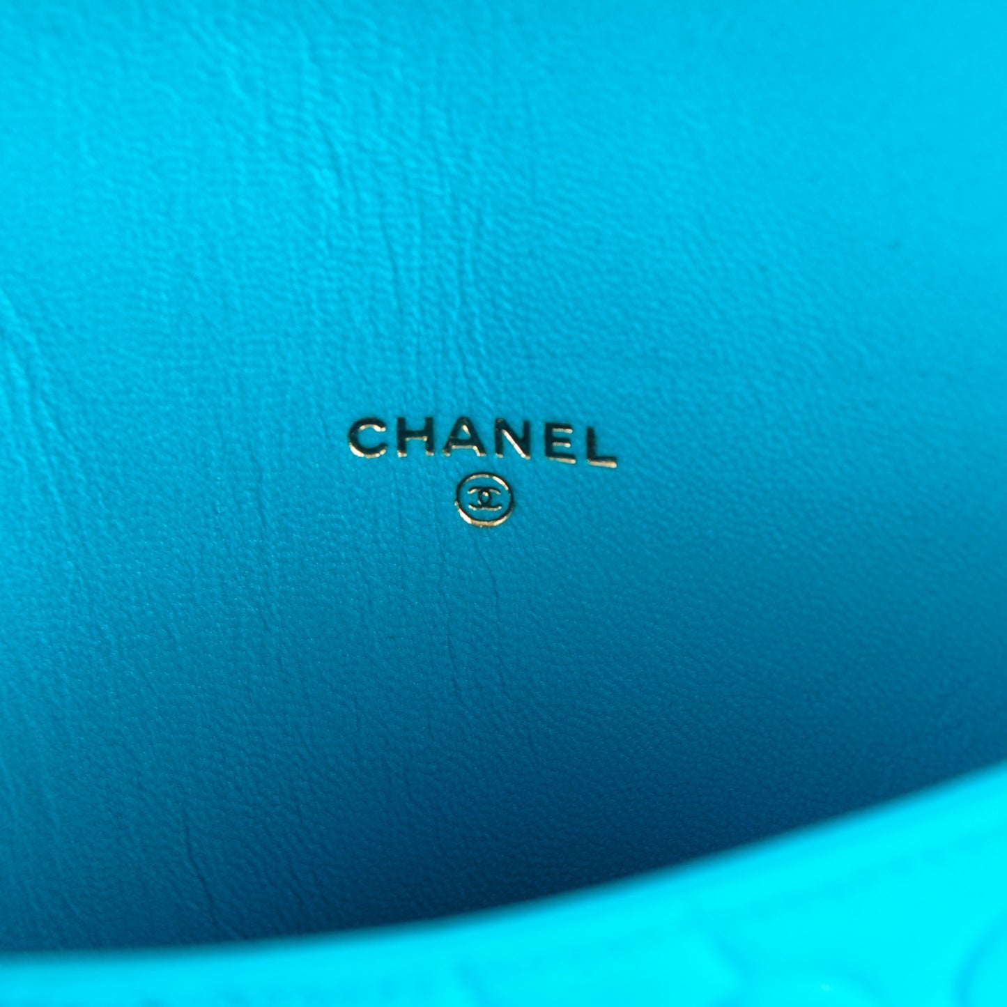 Lambskin Camellia Embossed iPad Case Turquoise
