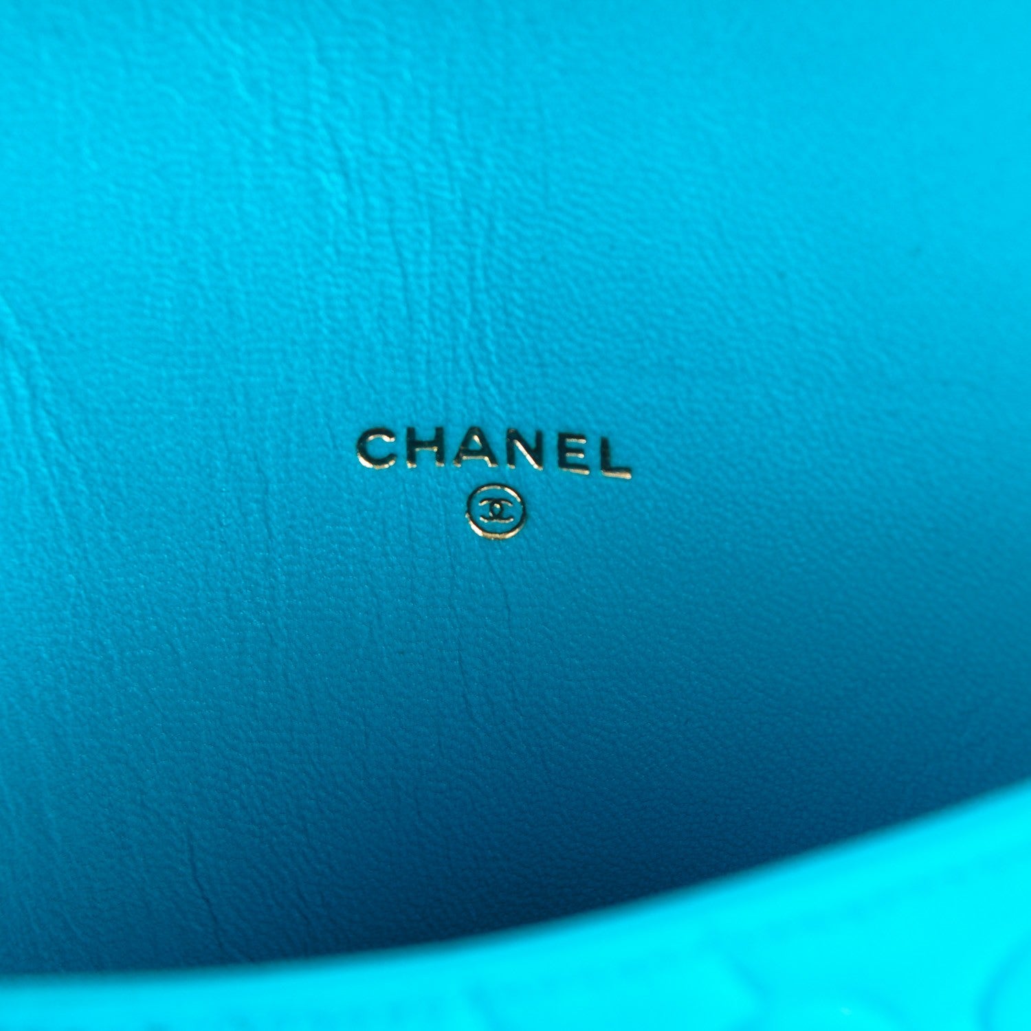 Chanel Lambskin Camellia Embossed iPad Case Turquoise 6 of 8