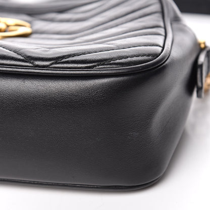 Gucci Calfskin Matelasse Small GG Marmont Chain Shoulder Bag Black 10 of 10