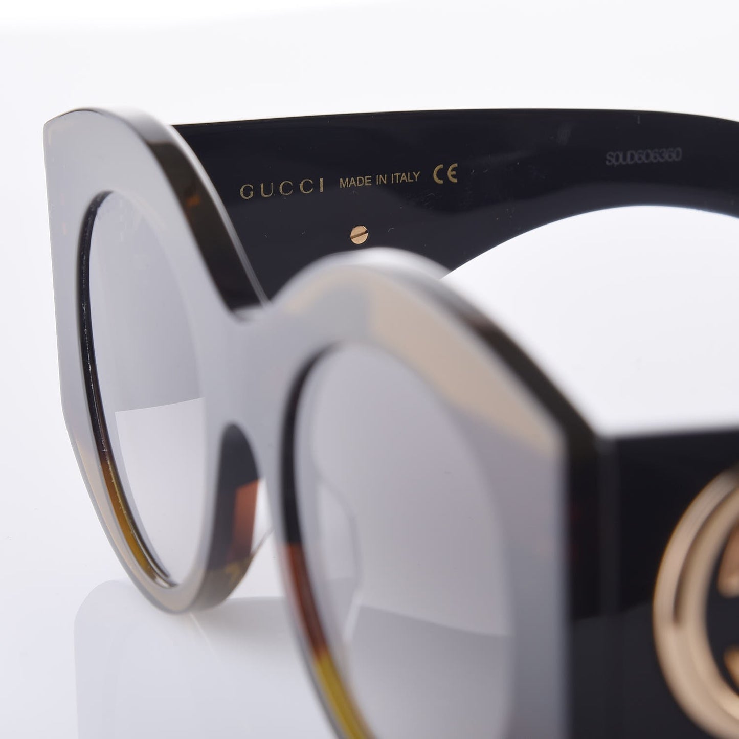 Acetate Round Frame Sunglasses GG 0177S Brown