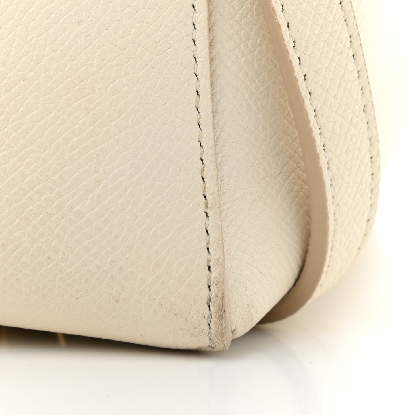 Grained Calfskin Mini Belt Bag White