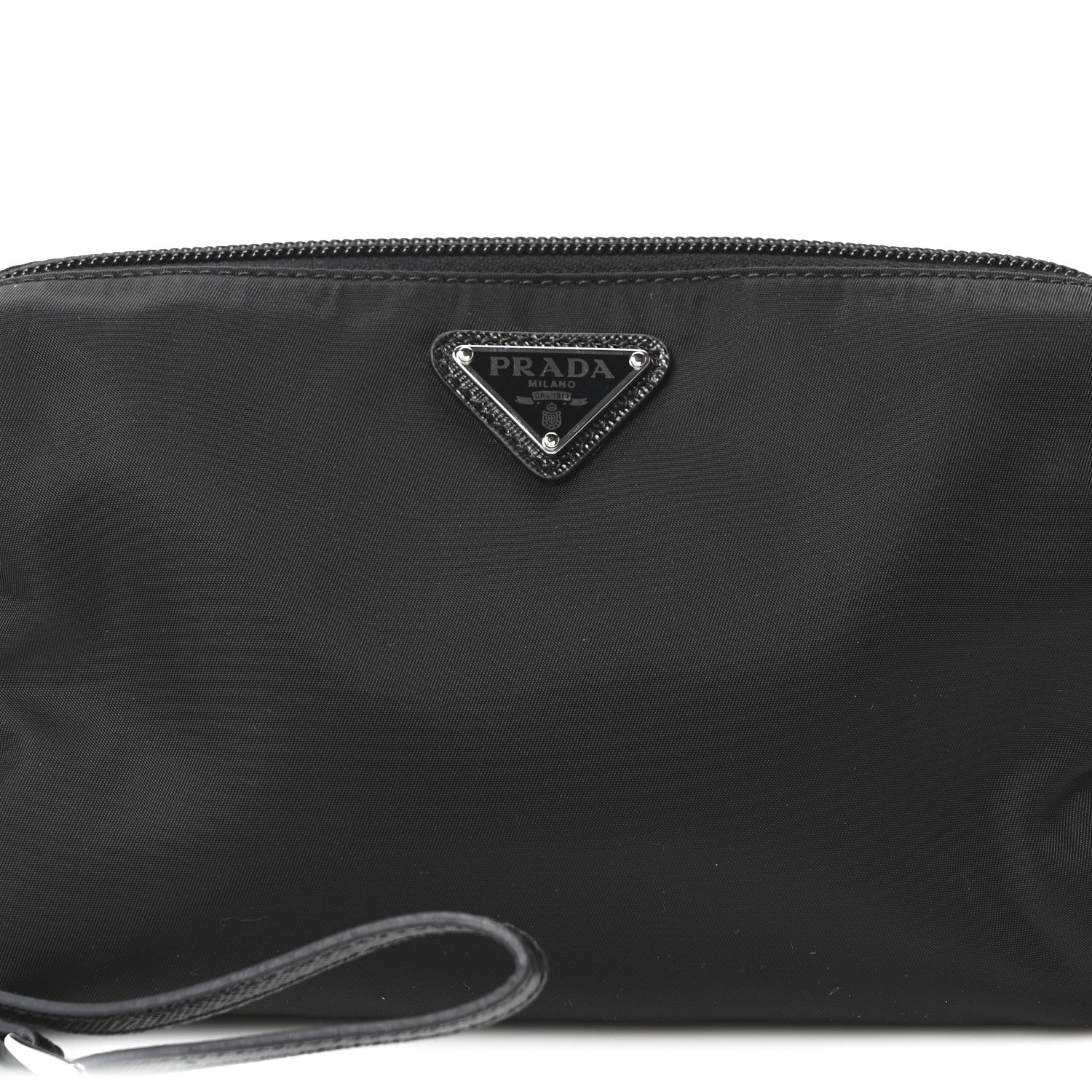 Prada Re-Nylon Vela Saffiano Wristlet Black 8 of 10