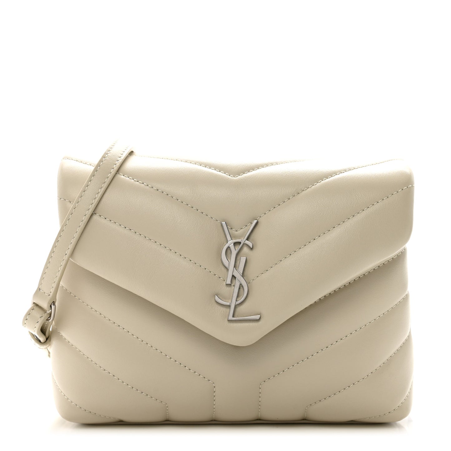 Calfskin Y Quilted Monogram Toy Loulou Crossbody Bag Crema Soft