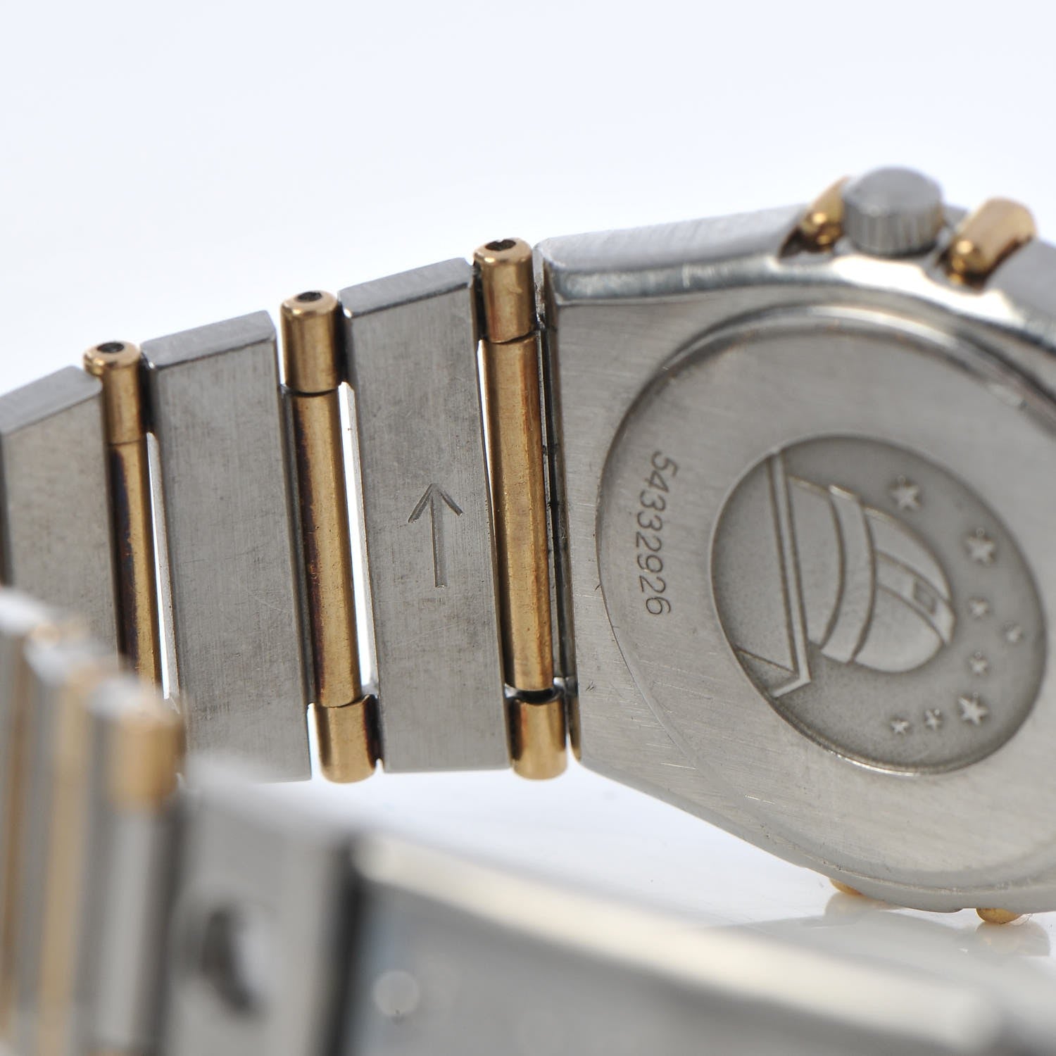 Omega Stainless Steel 18K Yellow Gold Diamond Bezel 22mm Constellation Quartz Watch Champagne 895.1080.1 5 of 9