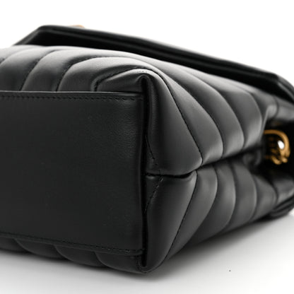 Saint Laurent Calfskin Y Quilted Monogram Small Loulou Chain Satchel Black 10 of 10