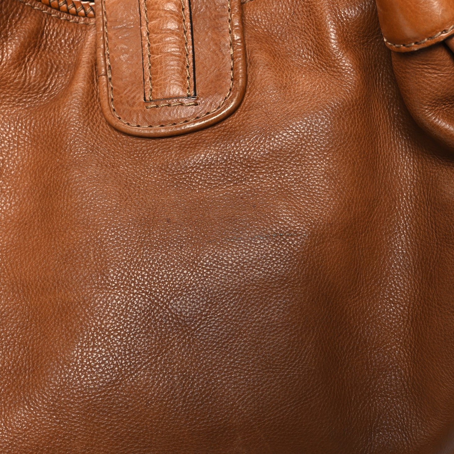 Pebbled Calfskin Medium Marrakech Shoulder Bag Camel