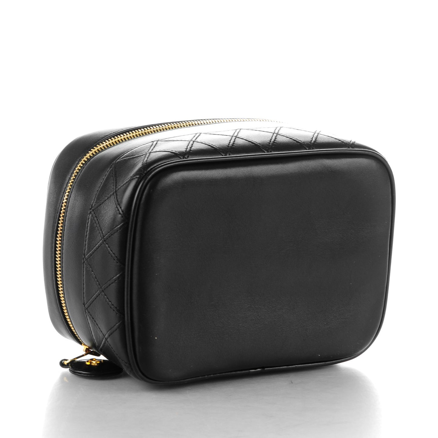 Calfskin Vanity Cosmetic Case Black