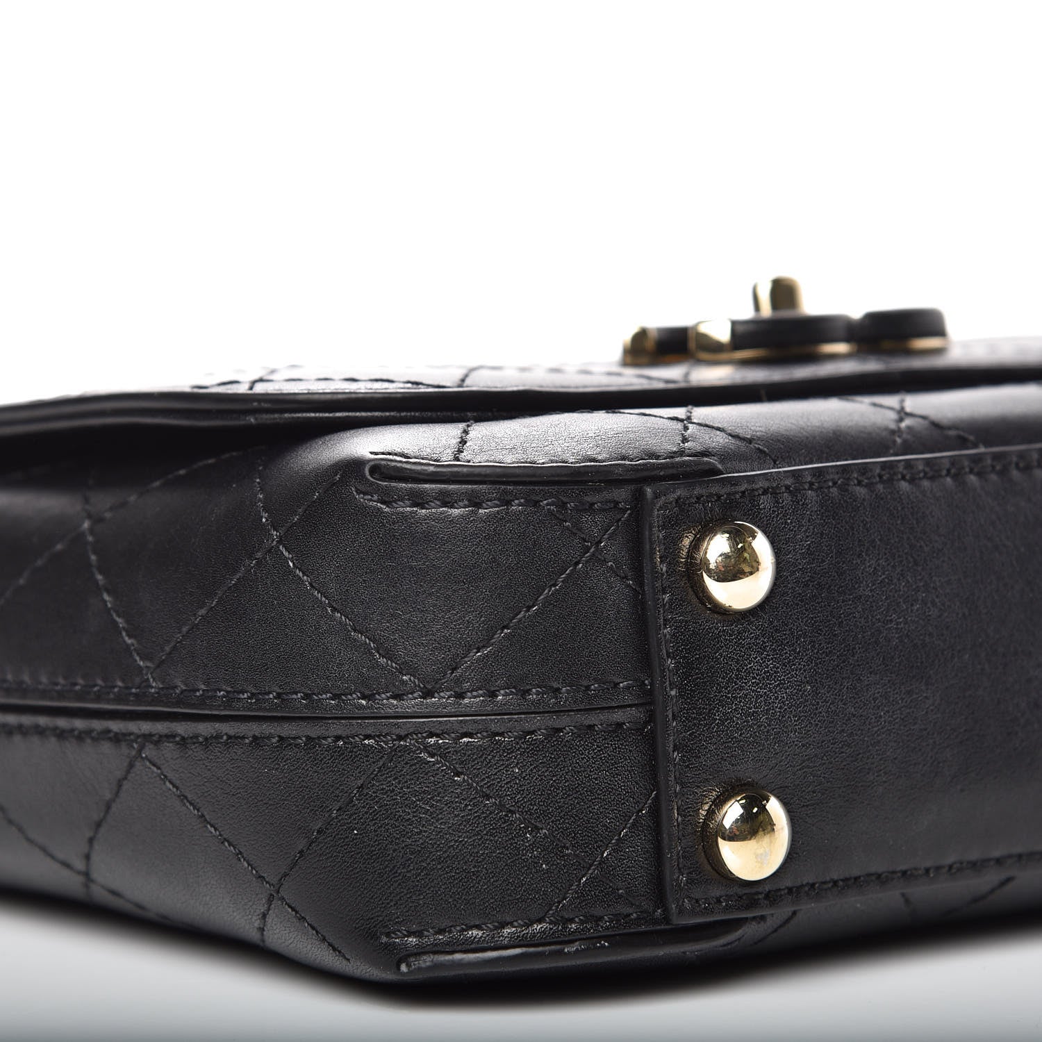 Chanel Calfskin Stitched Small Covered CC Flap Bag Black 5 of 12