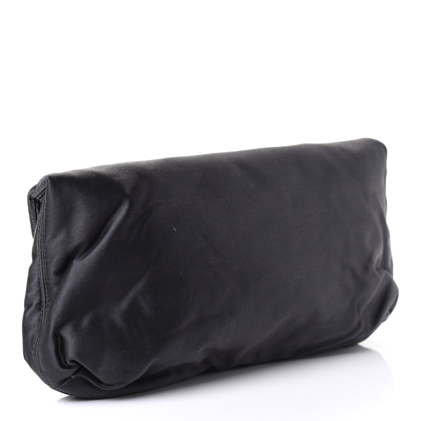 Satin Grosgrain Happy Clutch Navy