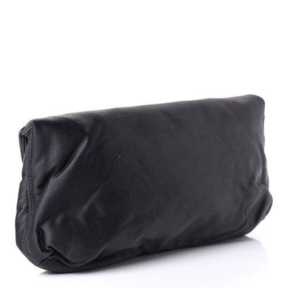 Lanvin Satin Grosgrain Happy Clutch Navy 2 of 4