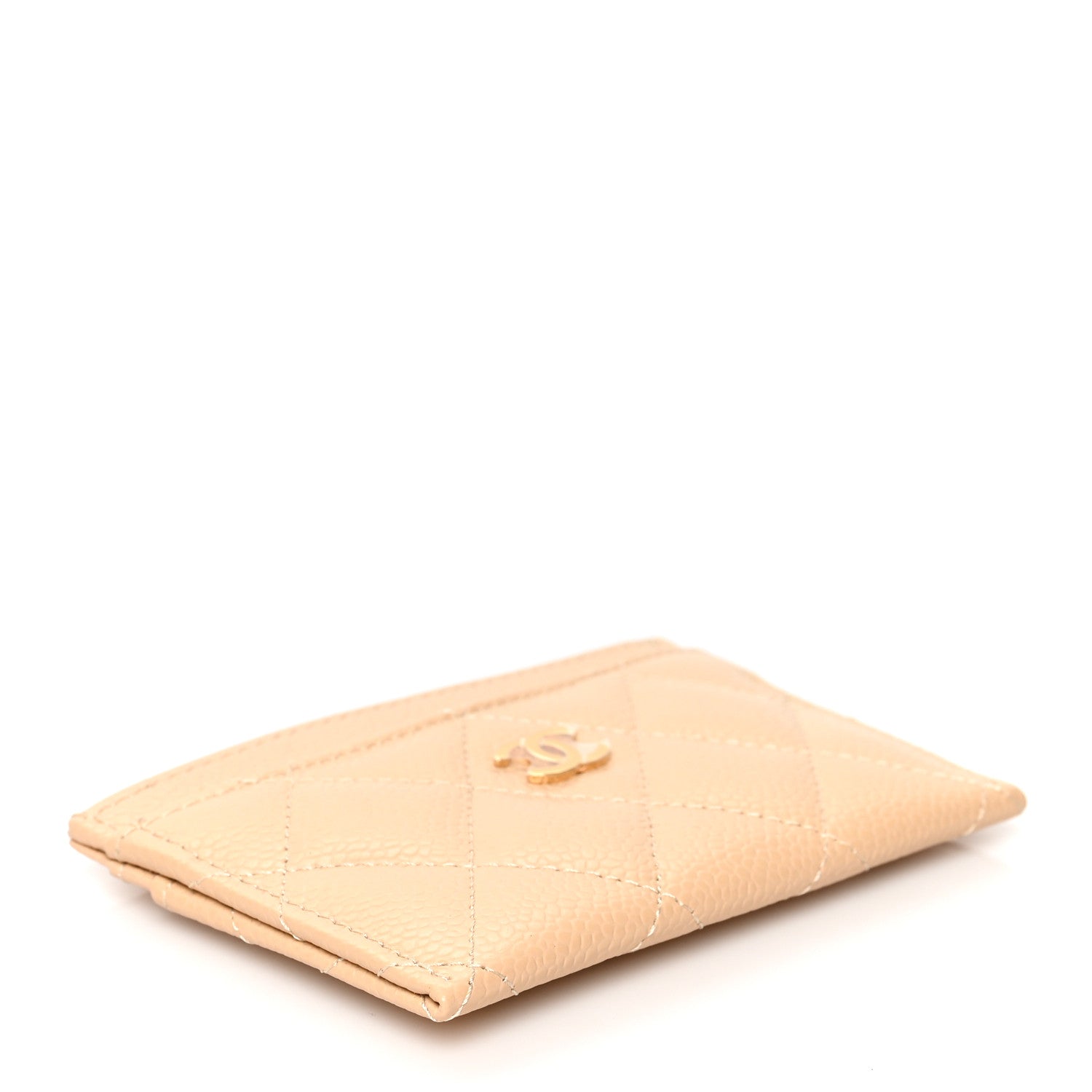Chanel Caviar Quilted Card Holder Beige 4 of 8