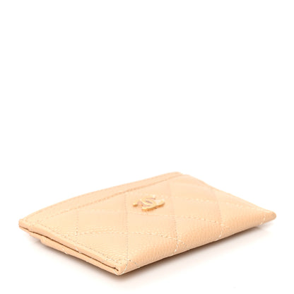 Chanel Caviar Quilted Card Holder Beige 4 of 8