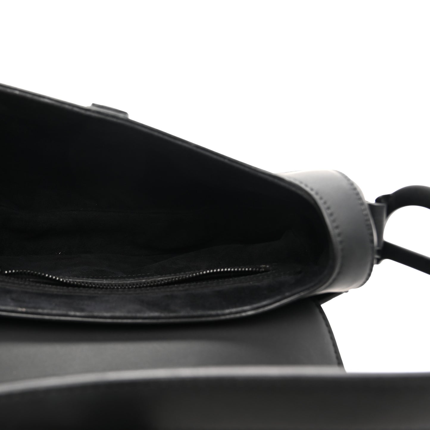 Ultra Matte Calfskin Saddle Bag Black