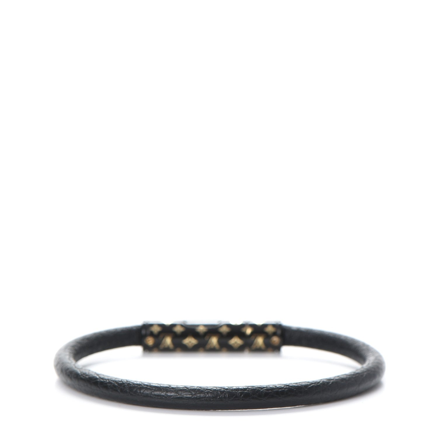Louis Vuitton Calfskin Confidential Bracelet Black 3 of 7