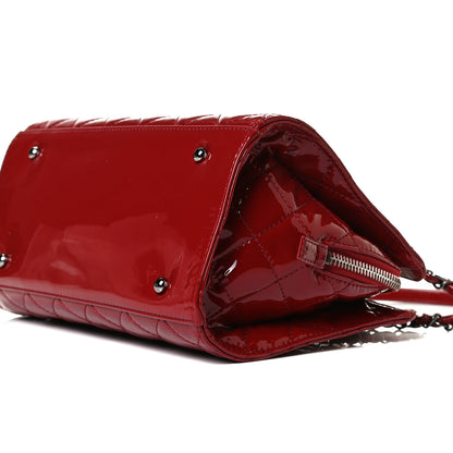 Chanel Patent Quilted Small CC Angle Tote Red 8 of 10