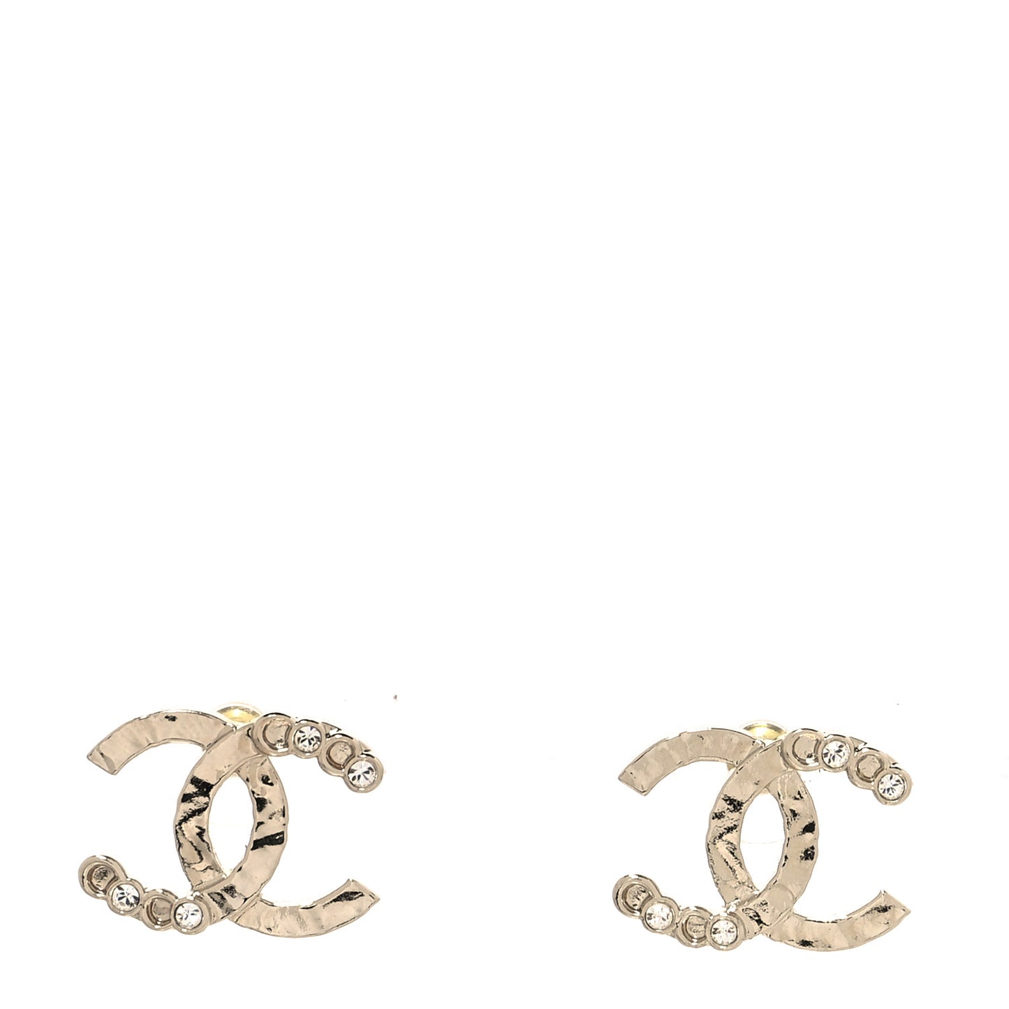Crystal Coco CC Earrings Gold