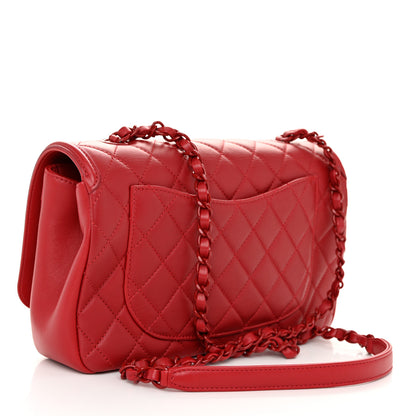 Chanel Calfskin Quilted Medium CC Filigree Flap Red 3 of 10