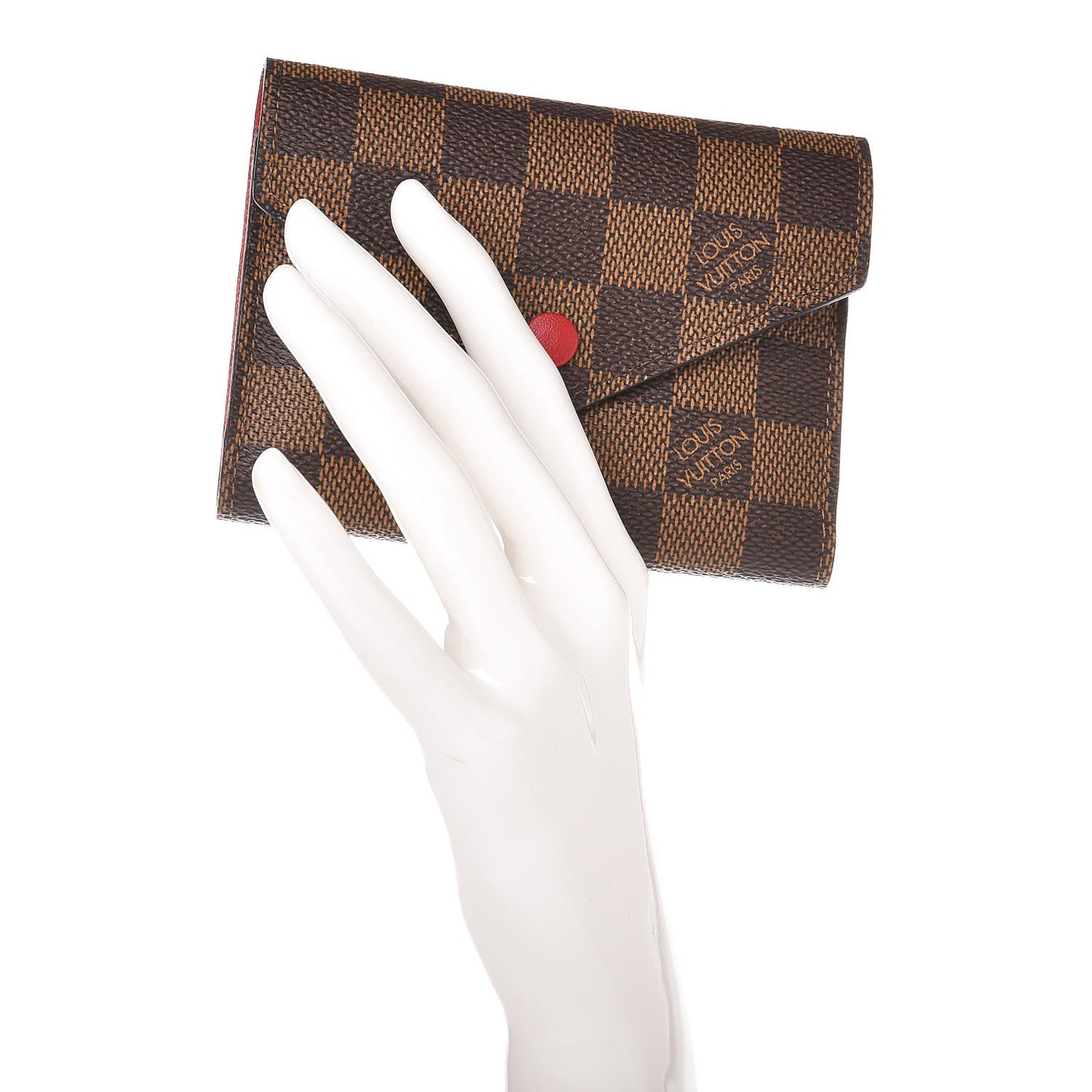Damier Ebene Victorine Wallet Red