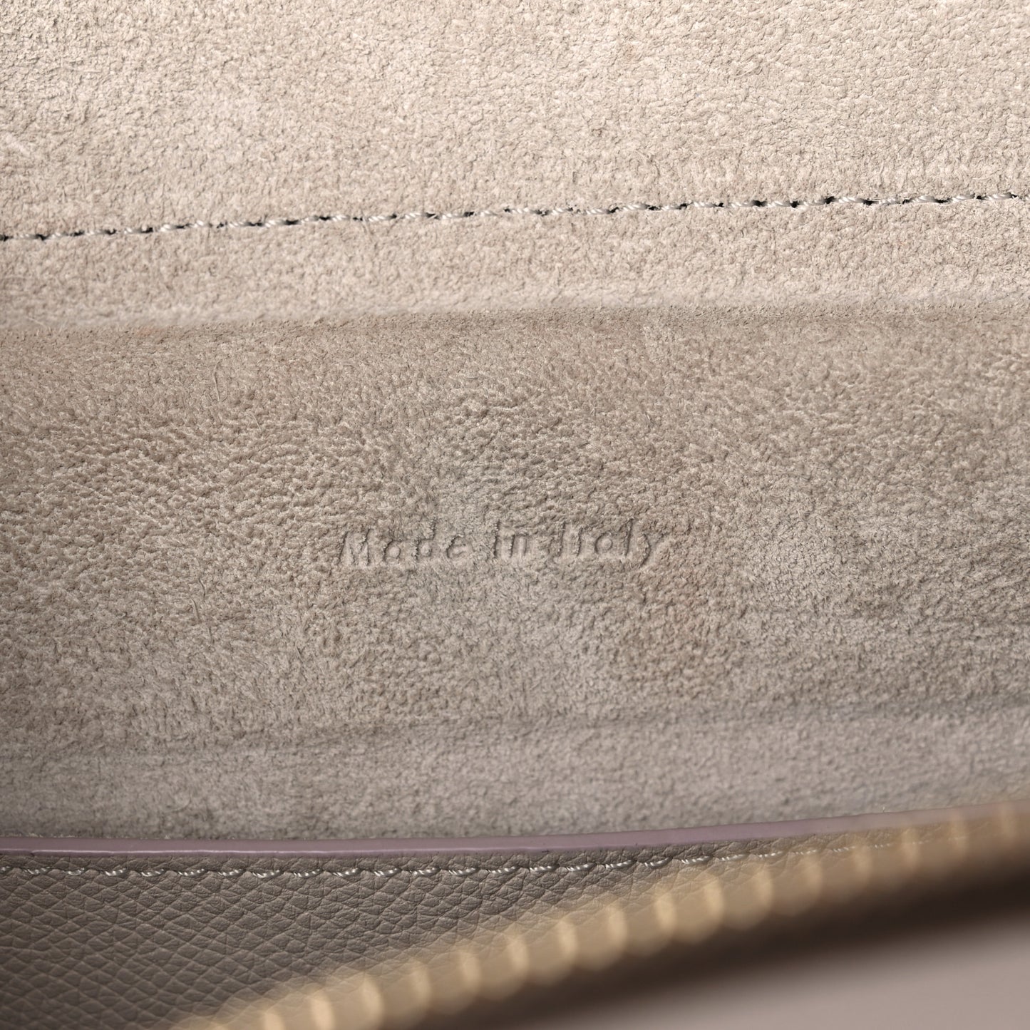 Baby Grained Calfskin Micro Belt Bag Light Taupe