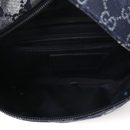 Gucci Denim Monogram Web Belt Bag Blue Multicolor 4 of 10